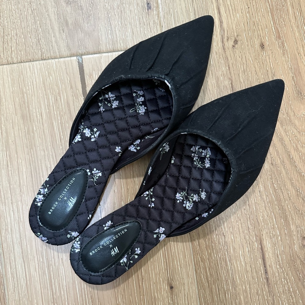 Brock Collection x H&M Black Slides